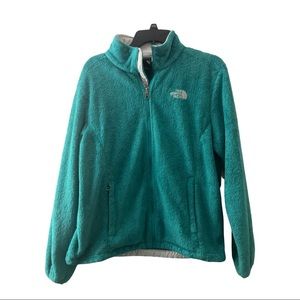 North Face Fleece Jacket Teal Sz Lg